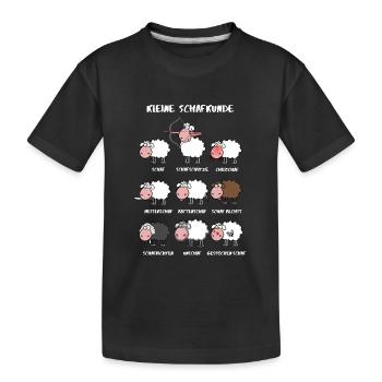 Un peu de connaissances moutons - T-shirt bio Premium Enfant - noir - Devant