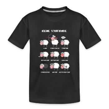Un peu de connaissances moutons - T-shirt bio Premium Enfant - noir - Devant