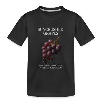 Trauben Obst Weintrauben Sommer - Kinder Premium Bio T-Shirt - Schwarz - Vorne