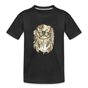Attrape-rêves Papillon Rêve de Rêve - T-shirt bio Premium Enfant - noir - Devant