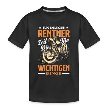 Endlich Rentner Wichtige Dinge - Kinder Premium Bio T-Shirt - Schwarz - Vorne