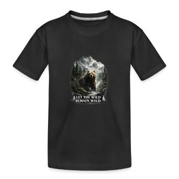 Grizzli – Nature sauvage et conservation de la nature - T-shirt bio Premium Enfant - noir - Devant