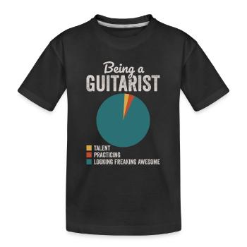 Être guitariste musicien guitariste guitariste - T-shirt bio Premium Enfant - noir - Devant