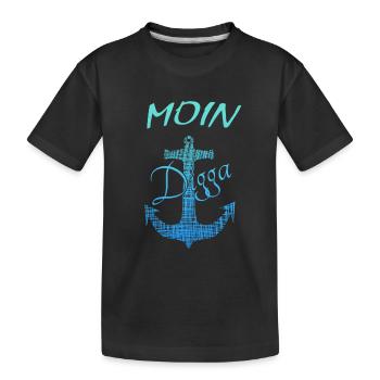 Hamburg Moin - Kinder Premium Bio T-Shirt - Schwarz - Vorne