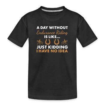 Cycliste Une journée sans conduite d’endurance - T-shirt bio Premium Enfant - noir - Devant