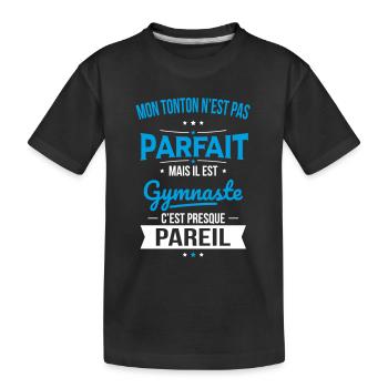 Mon tonton n'est pas parfait - Gymnaste - T-shirt bio Premium Enfant - noir - Devant
