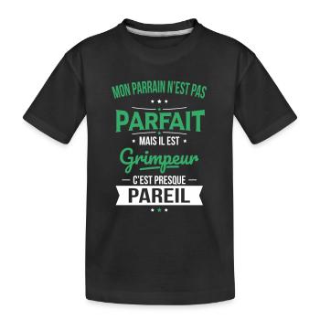 Mon parrain n'est pas parfait - Grimpeur - T-shirt bio Premium Enfant - noir - Devant