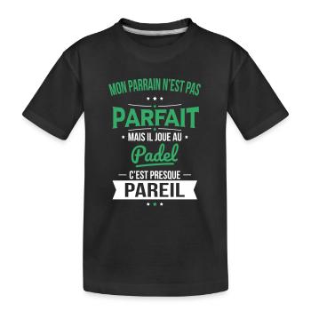 Mon parrain n'est pas parfait - Padel - T-shirt bio Premium Enfant - noir - Devant