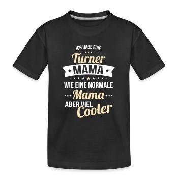 I have a gymnast mom like a normal mom - Kids' Premium Organic T-Shirt - black - Front