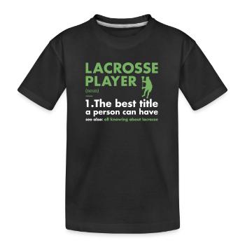 Définition du joueur de sport La crosse - T-shirt bio Premium Enfant - noir - Devant
