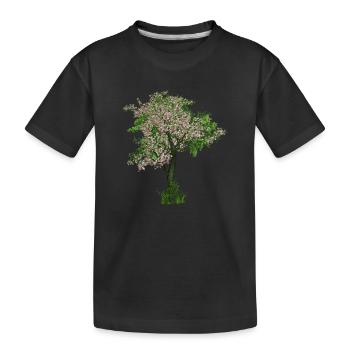Arbre au printemps - T-shirt bio Premium Enfant - noir - Devant