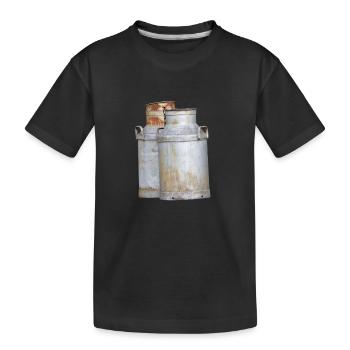 lait - T-shirt bio Premium Enfant - noir - Devant