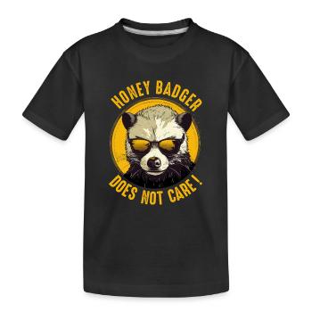 Honey Badger ne s’en soucie pas - T-shirt bio Premium Enfant - noir - Devant