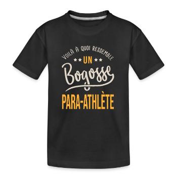 para athlète bogosse cadeau sport handicapé - T-shirt bio Premium Enfant - noir - Devant