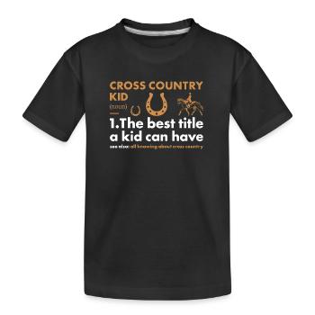 Rider Kid Definition Cross Country - Kinder Premium Bio T-Shirt - Schwarz - Vorne