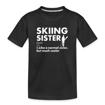 Sport Sister Skiing - Kids' Premium Organic T-Shirt - black - Front