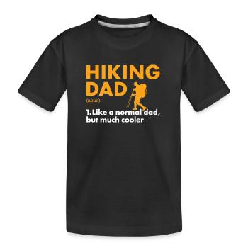 Hiker Dad Definition Hiking - Kinder Premium Bio T-Shirt - Schwarz - Vorne