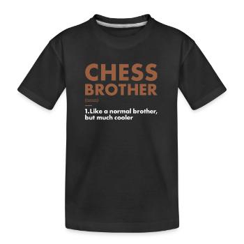 Chess Player Brother Definition Chess - Kinder Premium Bio T-Shirt - Schwarz - Vorne