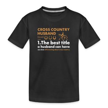 Rider Husband Definition Cross Country - Kinder Premium Bio T-Shirt - Schwarz - Vorne