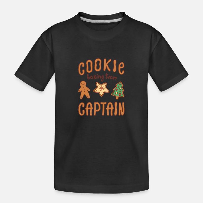 Capitaine de l’équipe de cuisson de biscuits Cookie - T-shirt bio Premium Enfant - noir