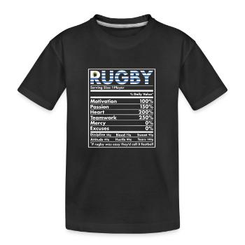 Nutrition Uruguay Rugby - Kids' Premium Organic T-Shirt - black - Front