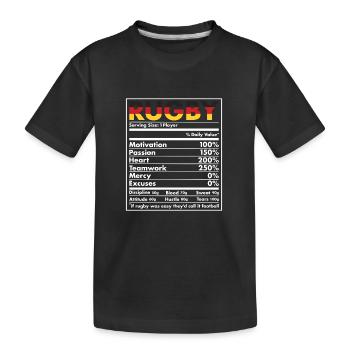 Nutrition Germany Rugby - Kids' Premium Organic T-Shirt - black - Front