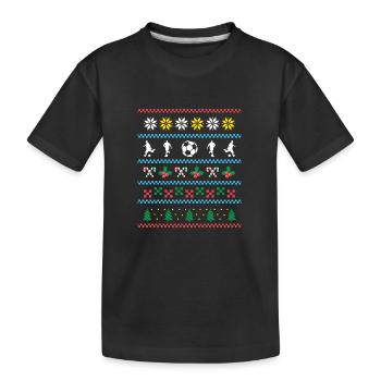 Sport X-Mas Christmas Futsal - Kinder Premium Bio T-Shirt - Schwarz - Vorne