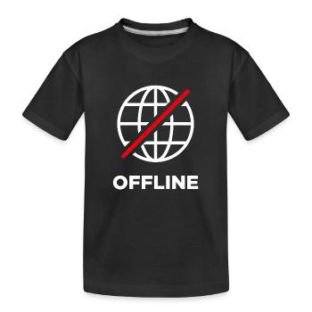 Hors-ligne - T-shirt bio Premium Enfant - noir - Devant