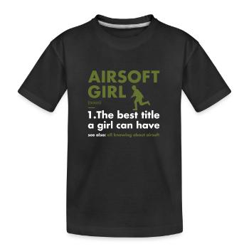 Sport Girl Définition Airsoft - T-shirt bio Premium Enfant - noir - Devant