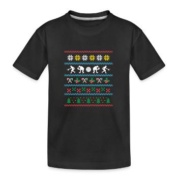 Sport X-Mas Christmas Pickleball - Kinder Premium Bio T-Shirt - Schwarz - Vorne
