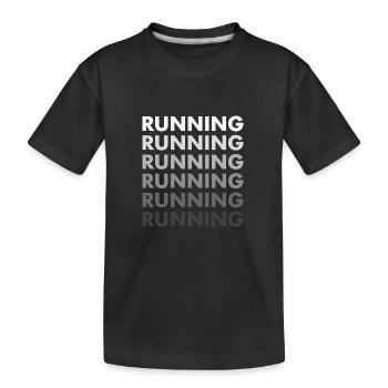 Course à pied sportive - T-shirt bio Premium Enfant - noir - Devant