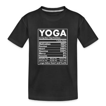 Yogi Nutrition Yoga - T-shirt bio Premium Enfant - noir - Devant