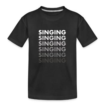 Chanteur Chant - T-shirt bio Premium Enfant - noir - Devant