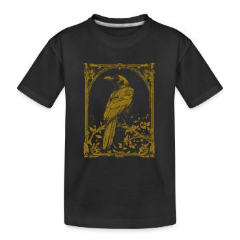 Golden Raven Goth - Kids' Premium Organic T-Shirt - black - Front