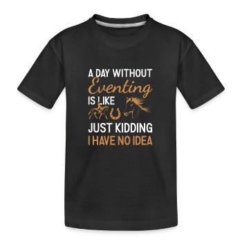 Cavalier Une journée sans concours complet - T-shirt bio Premium Enfant - noir - Devant