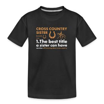 Rider Sister Definition Cross Country - Kinder Premium Bio T-Shirt - Schwarz - Vorne