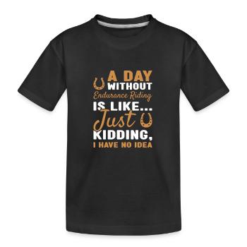 Cycliste Une journée sans conduite d’endurance - T-shirt bio Premium Enfant - noir - Devant