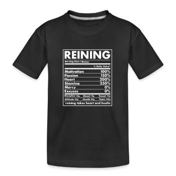 Reiner Nutrition Reining - Kinder Premium Bio T-Shirt - Schwarz - Vorne