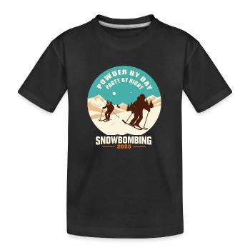 Snowbombing 2025 - Kinder Premium Bio T-Shirt - Schwarz - Vorne