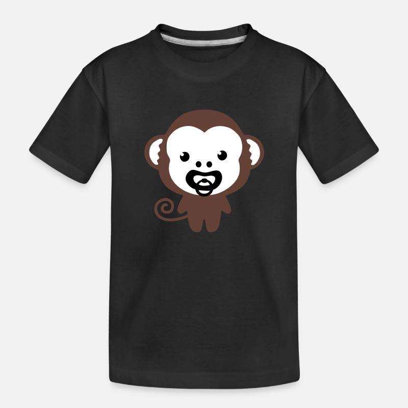 monkey with soother - T-shirt bio Premium Enfant - noir