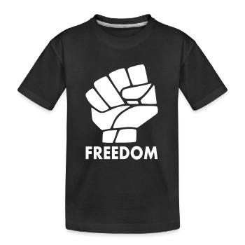 Freiheit - Kinder Premium Bio T-Shirt - Schwarz - Vorne
