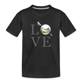 Randonnée en montagne servus alpin « randonnée sentier de montagne » - T-shirt bio Premium Enfant - noir - Devant