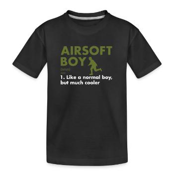 Sport Boy Definition Airsoft - Kids' Premium Organic T-Shirt - black - Front