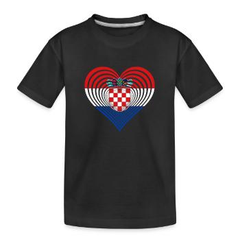 Kroatien - Kinder Premium Bio T-Shirt - Schwarz - Vorne