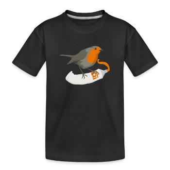 Rouge-gorge - T-shirt bio Premium Enfant - noir - Devant
