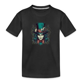 Chapelier effrayant aux cheveux verts - T-shirt bio Premium Enfant - noir - Devant
