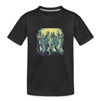 Dancing Zombies - Motif de zombie effrayant - T-shirt bio Premium Enfant - noir - Devant