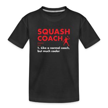 Sport Coach Definition Squash - Kinder Premium Bio T-Shirt - Schwarz - Vorne
