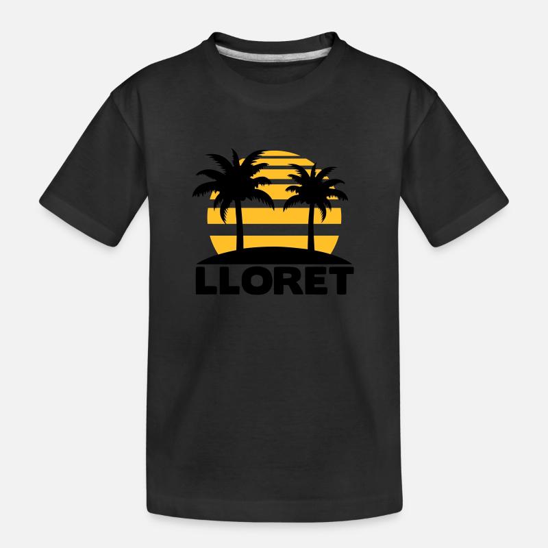 Lloret de mar - Kinder Premium Bio T-Shirt - Schwarz