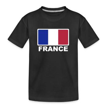 France drapeau tricolore - T-shirt bio Premium Enfant - noir - Devant